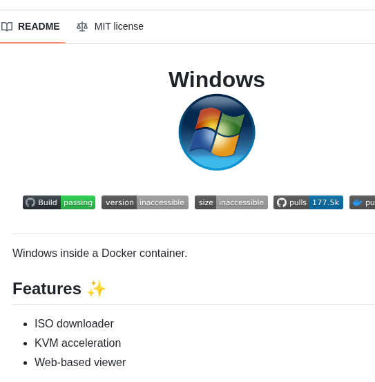 Dockur Windows screenshot