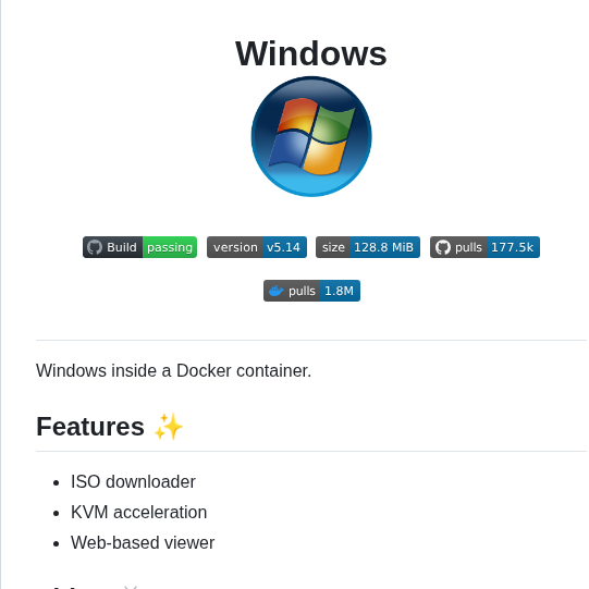 Dockur Windows screenshot
