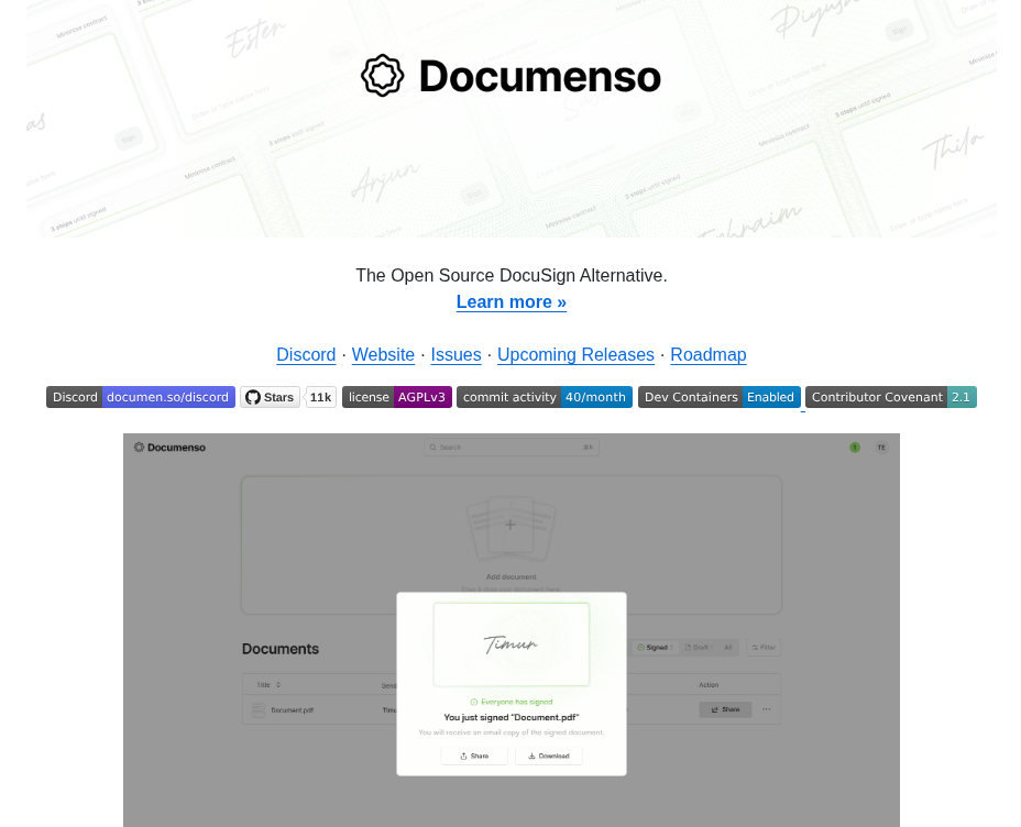 Documenso Documenso screenshot