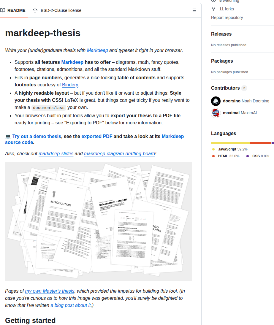 Doersino Markdeep Thesis screenshot
