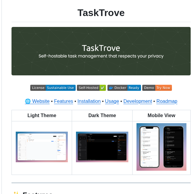 Dohsimpson Tasktrove screenshot