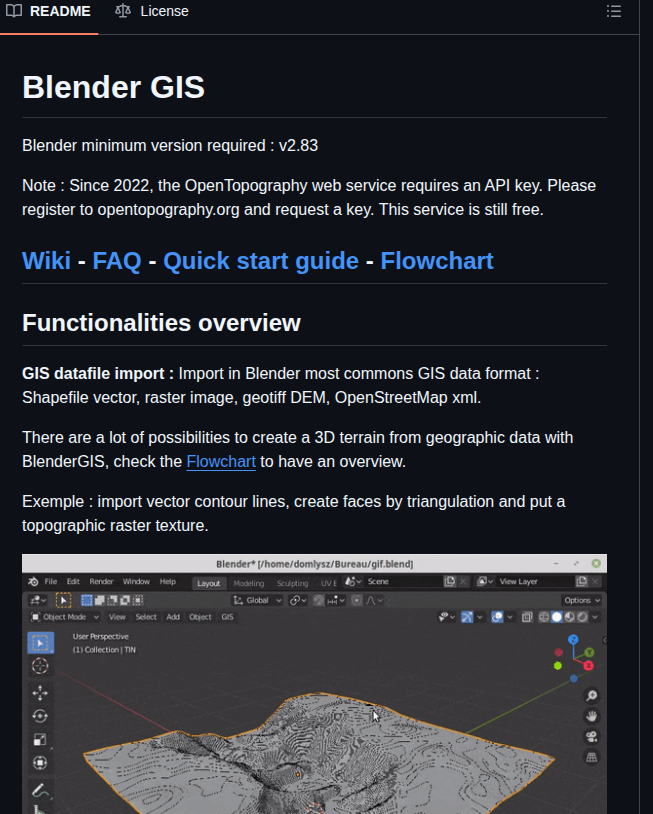 Domlysz Blendergis screenshot