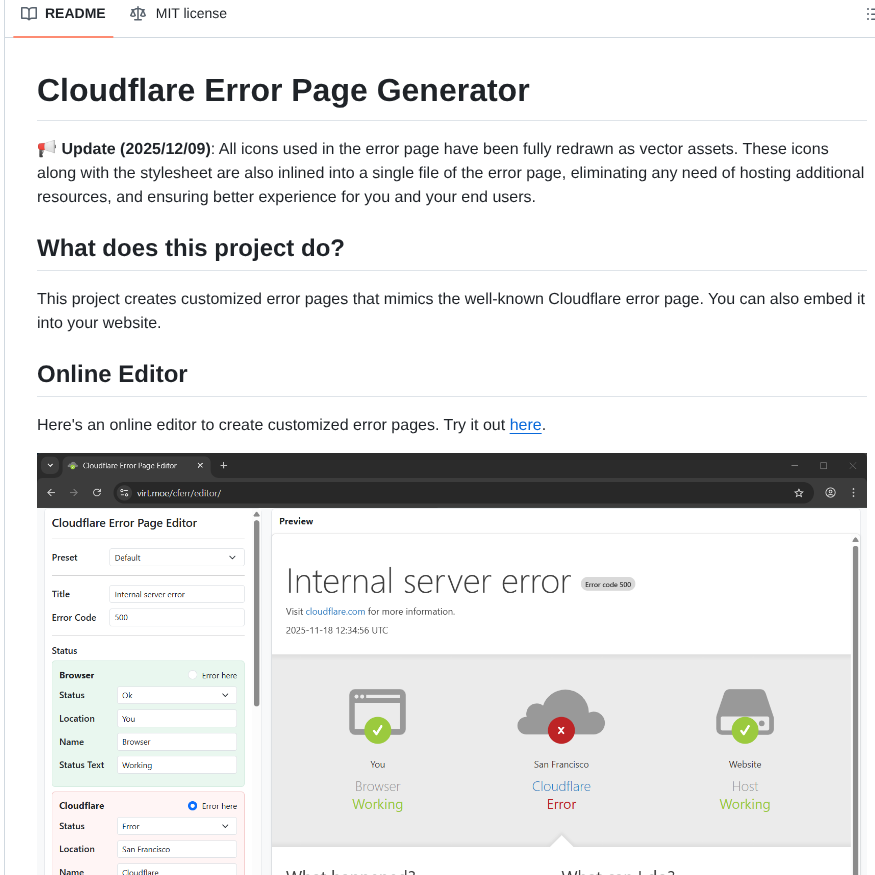 Donlon Cloudflare Error Page screenshot