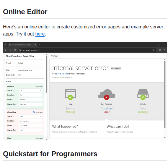 Donlon Cloudflare Error Page screenshot
