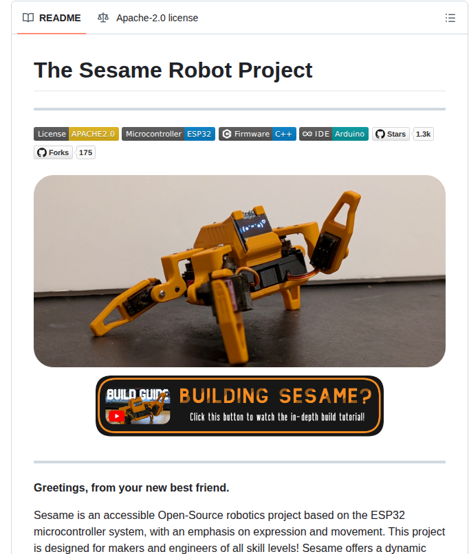 Dorianborian Sesame Robot screenshot