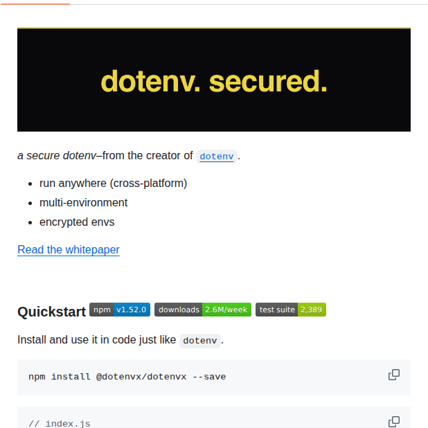 Dotenvx Dotenvx screenshot