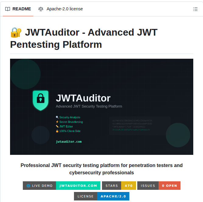 Dr34mhacks Jwtauditor screenshot