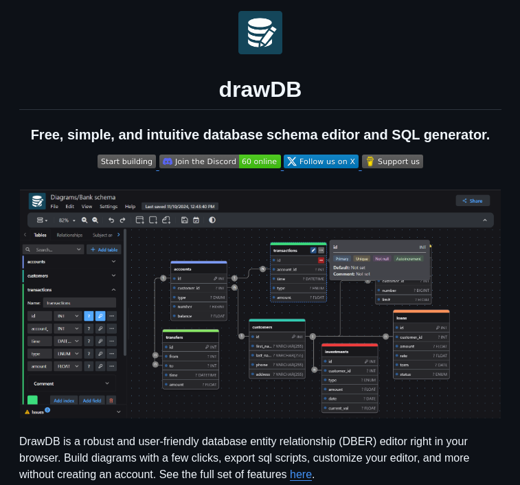 Drawdb Io Drawdb screenshot