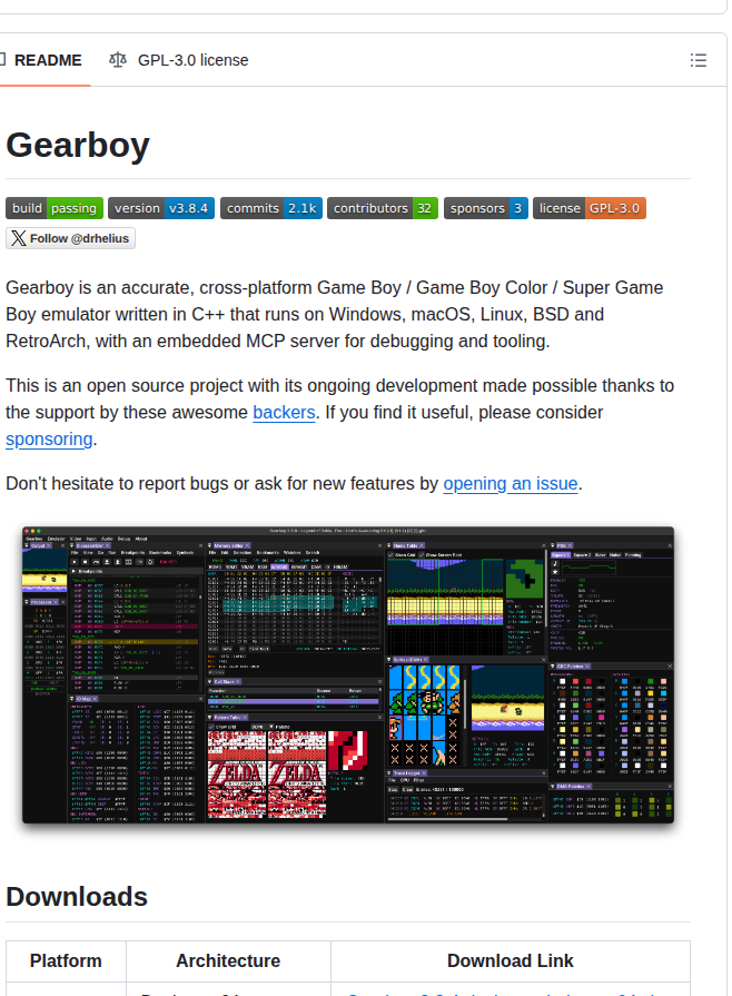 Drhelius Gearboy screenshot