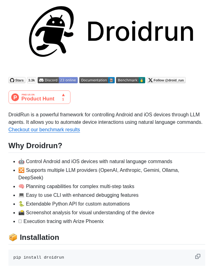 Droidrun Droidrun screenshot