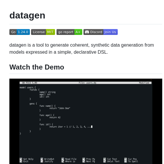 Ds Horizon Datagen screenshot
