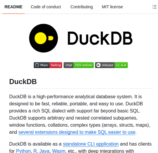Duckdb Duckdb screenshot