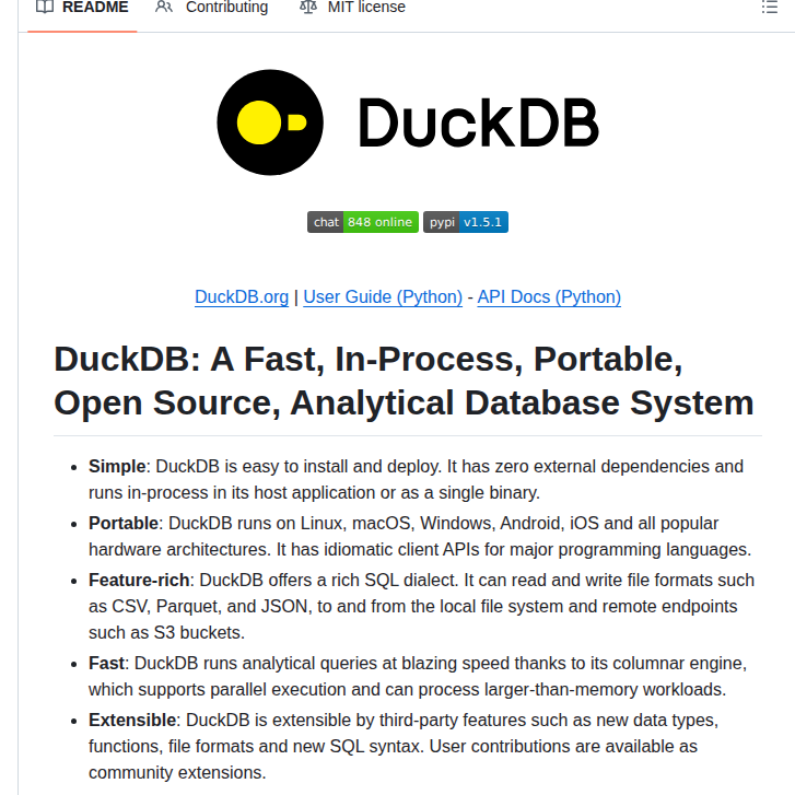 Duckdb Duckdb Python screenshot