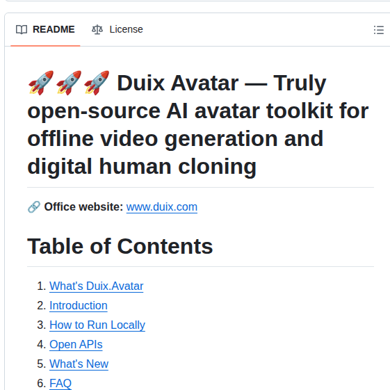 Duixcom Duix.avatar screenshot