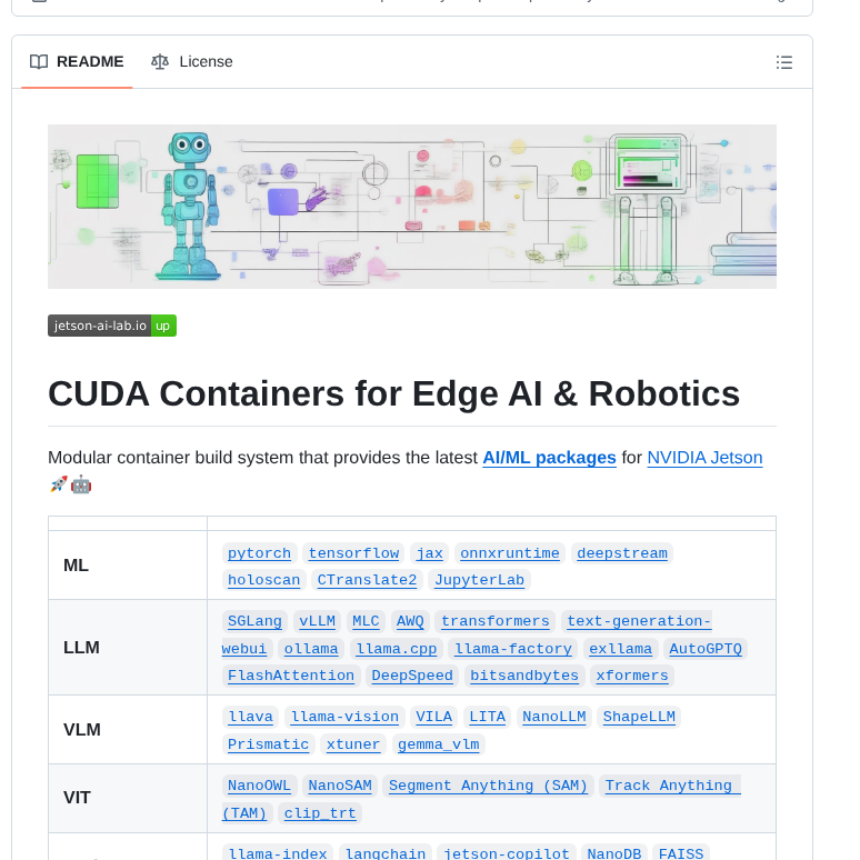 Dusty Nv Jetson Containers screenshot