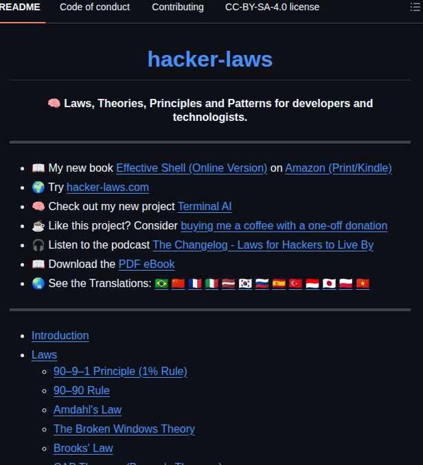 Dwmkerr Hacker Laws screenshot
