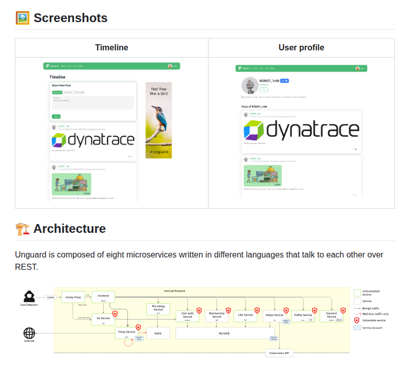 Dynatrace Oss Unguard screenshot
