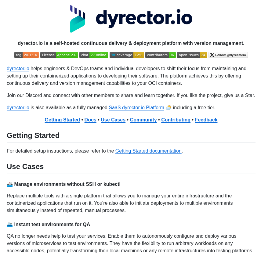 Dyrector Io Dyrectorio screenshot