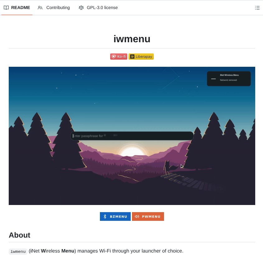 E Tho Iwmenu screenshot