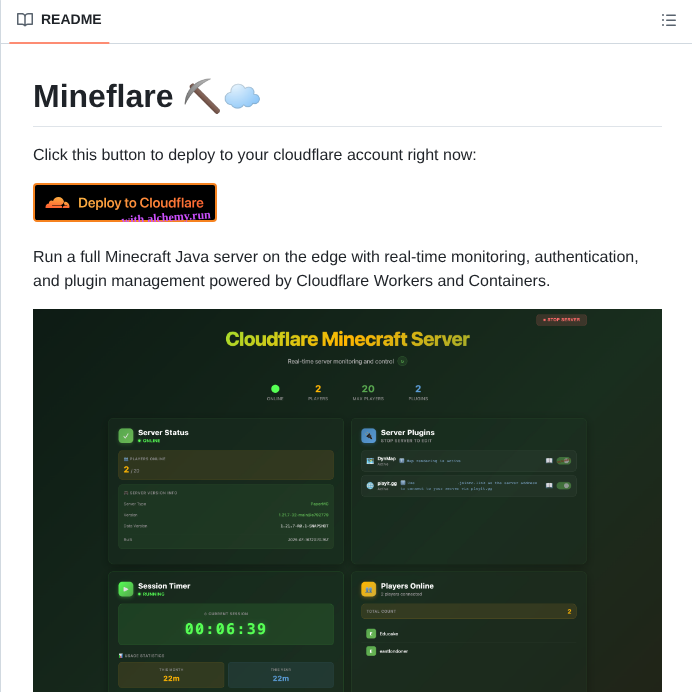 Eastlondoner Mineflare screenshot