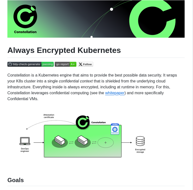 Edgelesssys Constellation screenshot