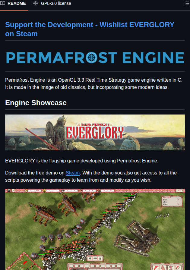 Eduard Permyakov Permafrost Engine screenshot