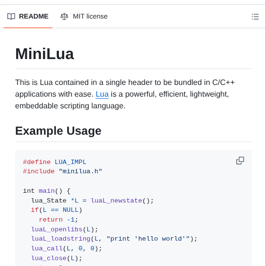 Edubart Minilua screenshot