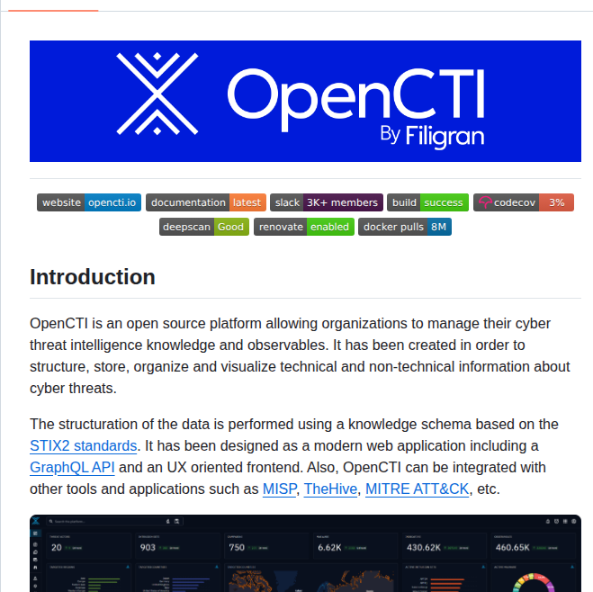 Efaure Opencti screenshot