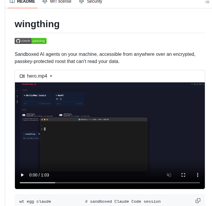 Ehrlich B Wingthing screenshot