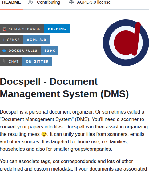 Eikek Docspell screenshot