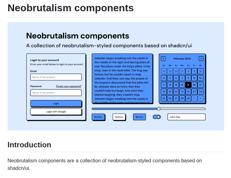 Ekmas Neobrutalism Components screenshot