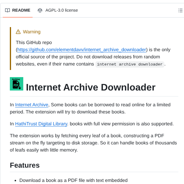 Elementdavv Internet_archive_downloader screenshot