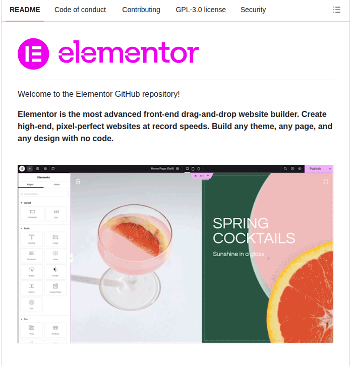 Elementor Elementor screenshot