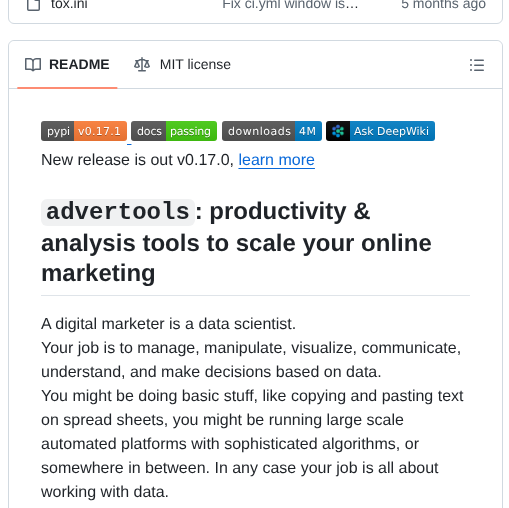 Eliasdabbas Advertools screenshot