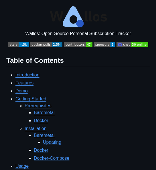 Ellite Wallos screenshot