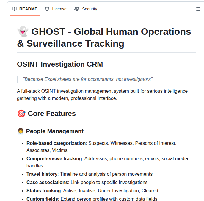 Elm1nst3r Ghost Osint Crm screenshot