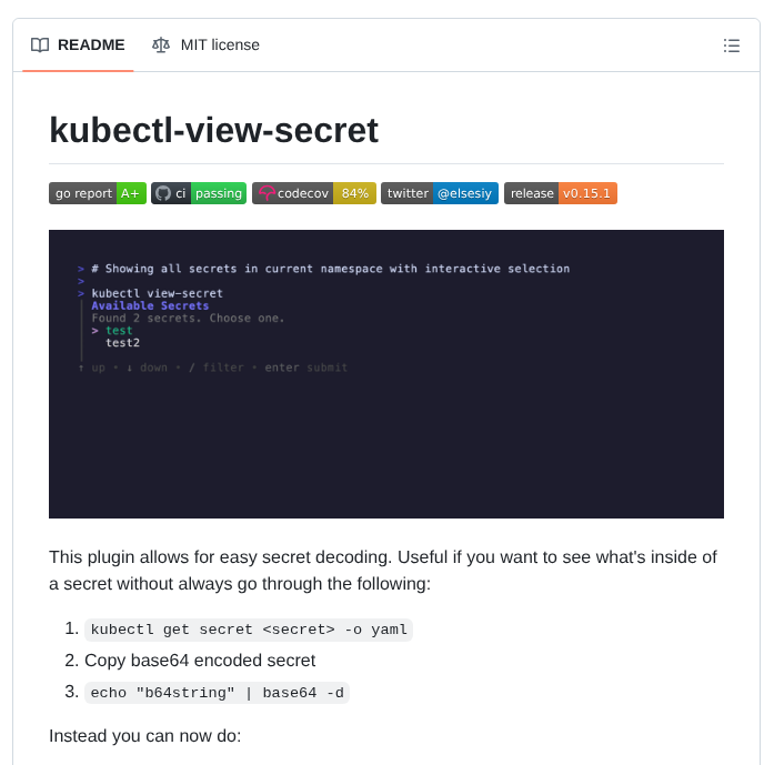 Elsesiy Kubectl View Secret screenshot
