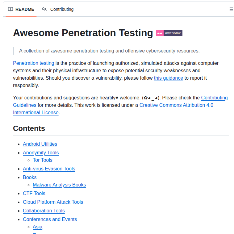 Enaqx Awesome Pentest screenshot
