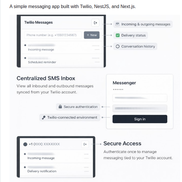 Enesccinar Twilio Messenger screenshot