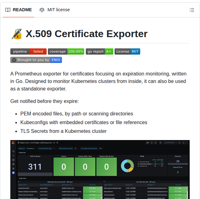 Enix X509 Certificate Exporter screenshot