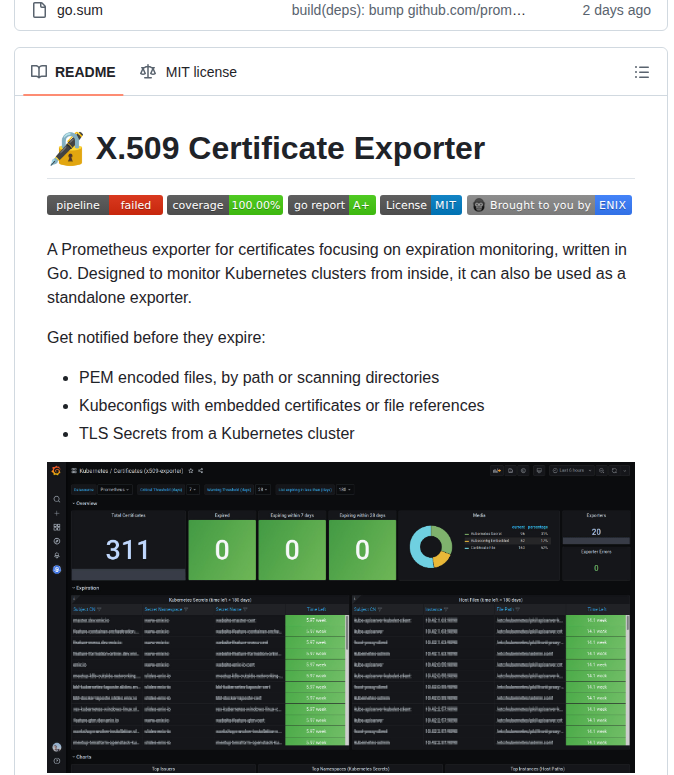 Enix X509 Certificate Exporter screenshot