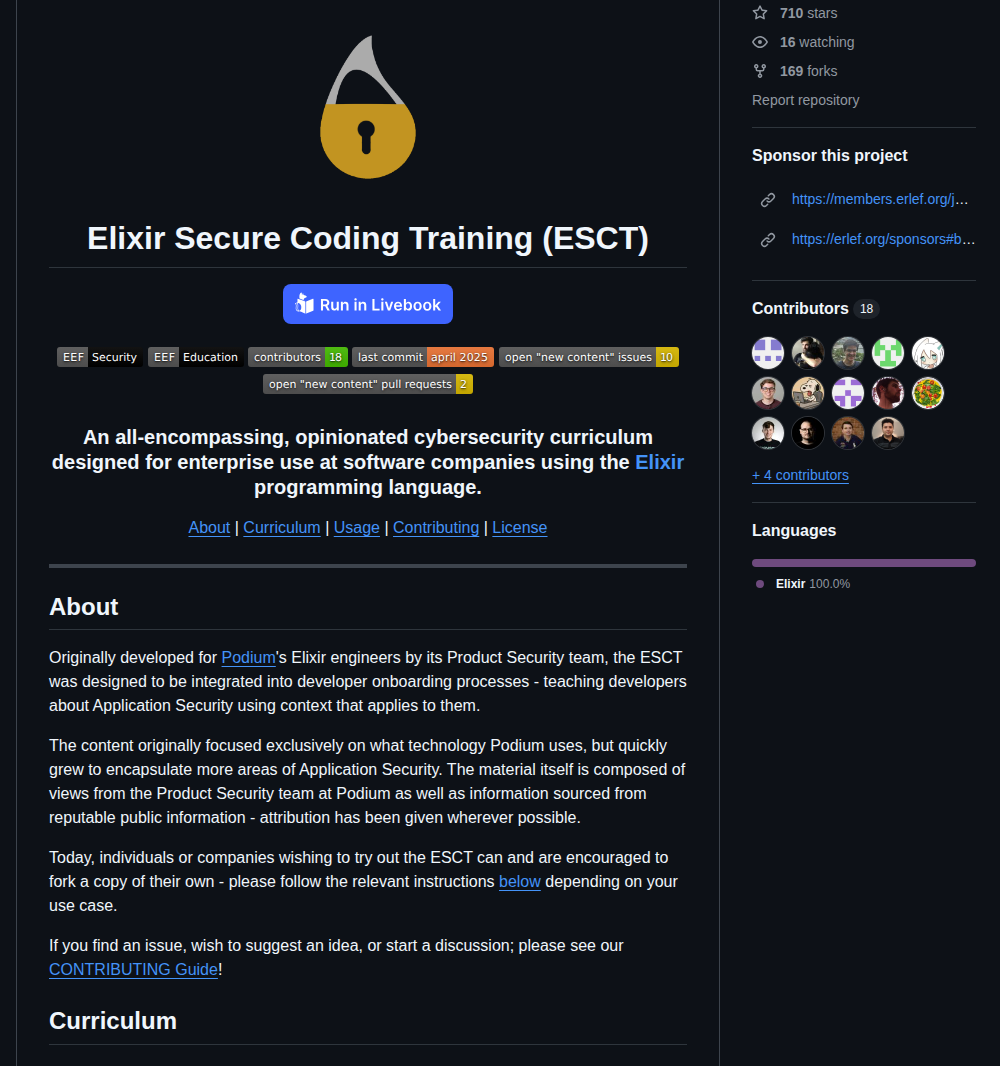 Erlef Elixir Secure Coding screenshot