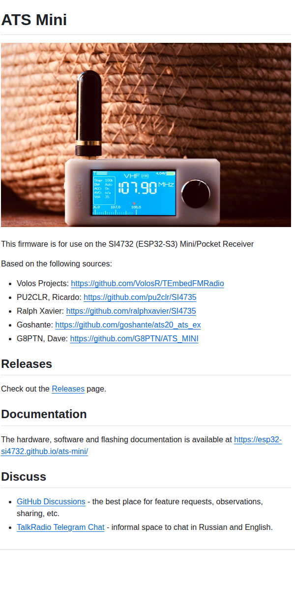 Esp32 Si4732 Ats Mini screenshot