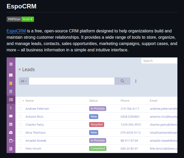 Espocrm Espocrm screenshot