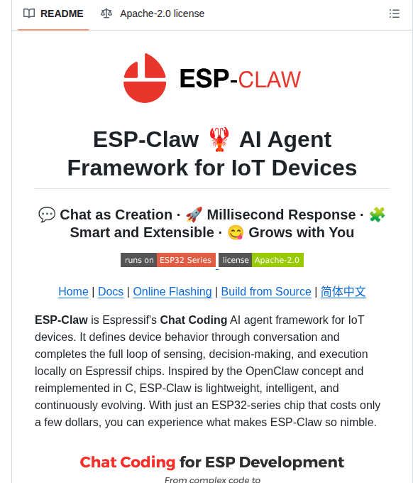 Espressif Esp Claw screenshot