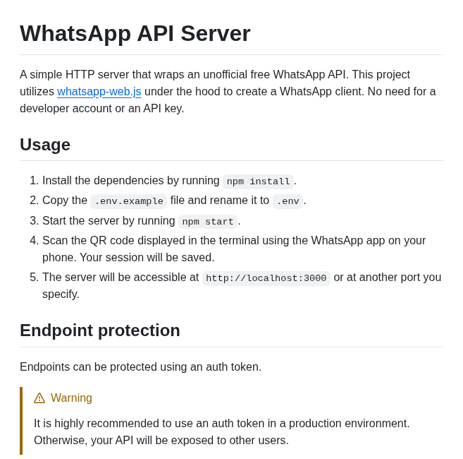 Eugabrielsilva Whatsapp Api screenshot