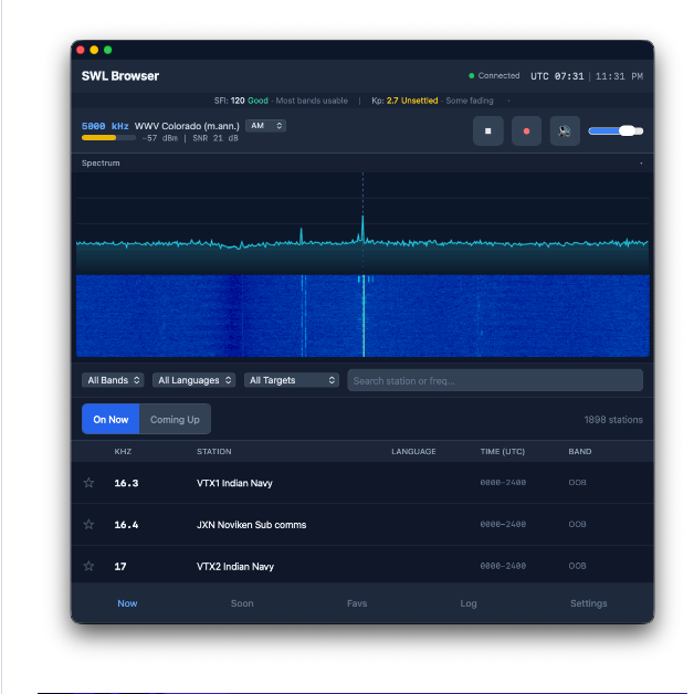 Eusef Swl Channel Browser screenshot