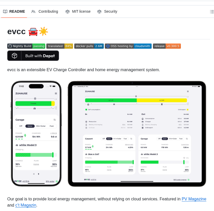 Evcc Io Evcc screenshot