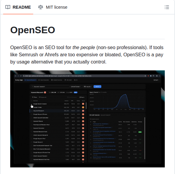 Every App Open Seo screenshot