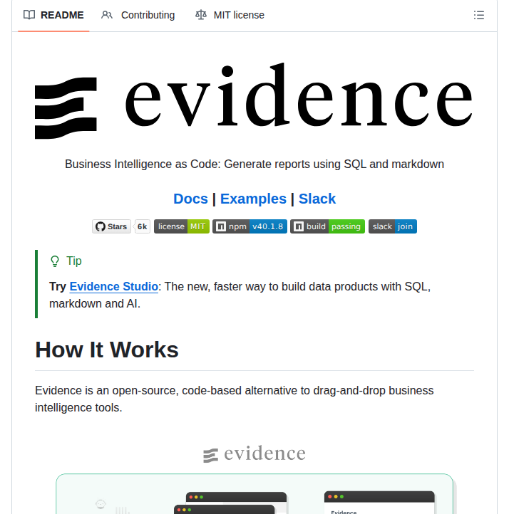 Evidence Dev Evidence screenshot